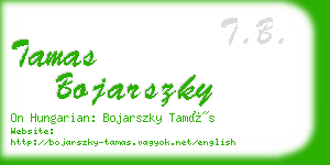 tamas bojarszky business card